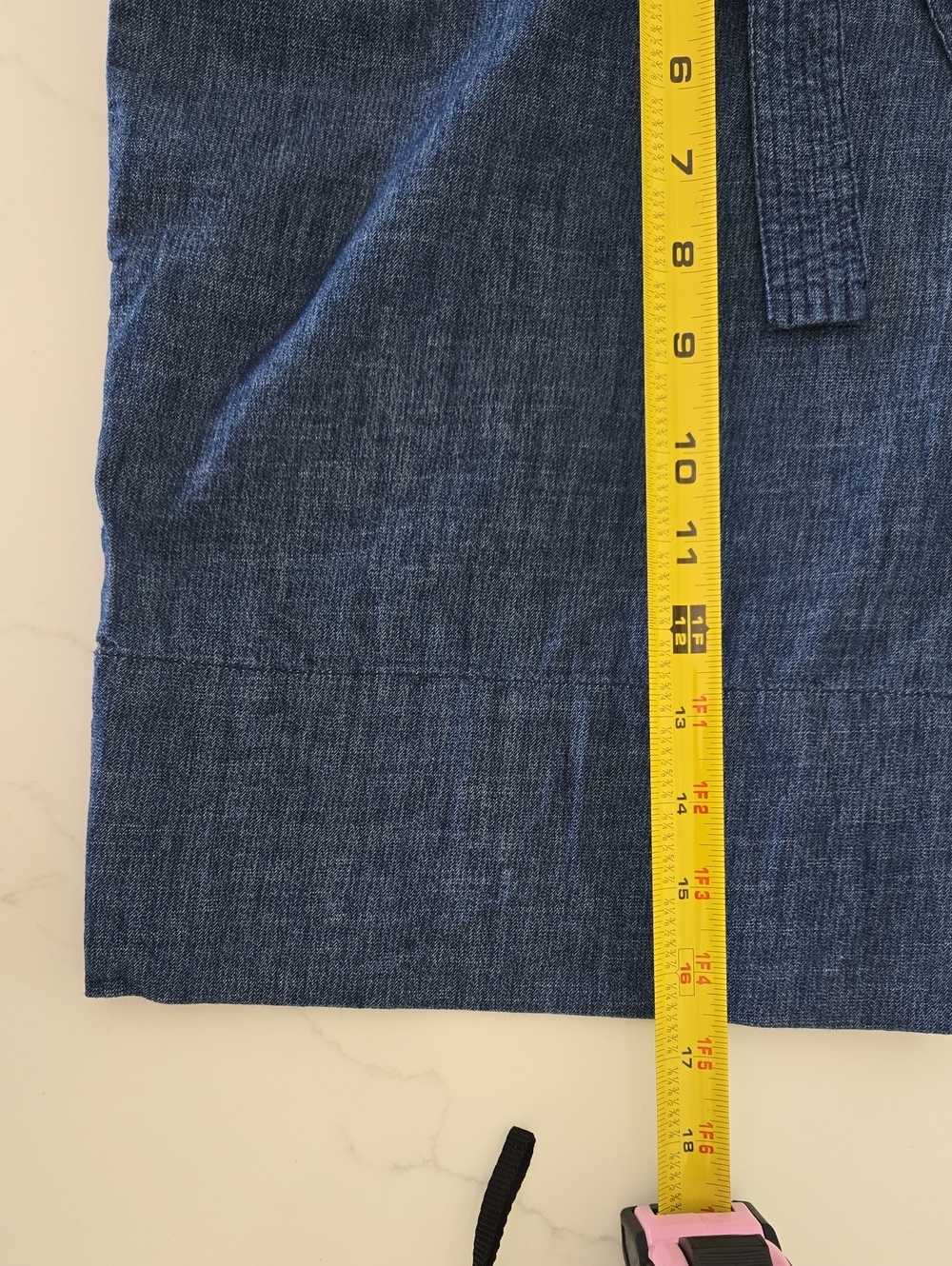 GAP Dark Blue Tie-Front Denim Skirt Size Medium - Picture 5 of 8